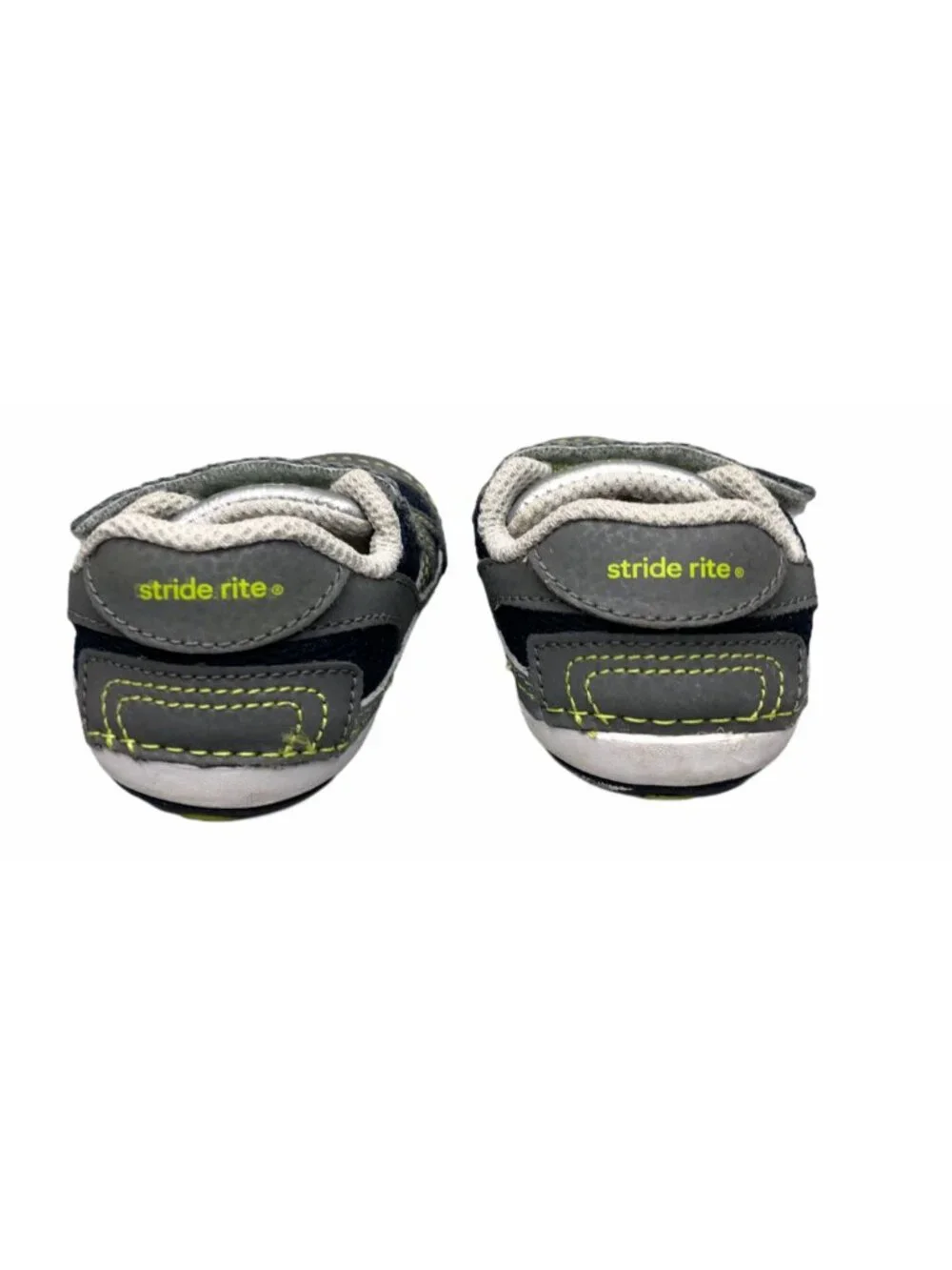 Stride Rite Riff Water Sandals Baby Boys 4 mos Infant Hook Loop Blue Green Gray